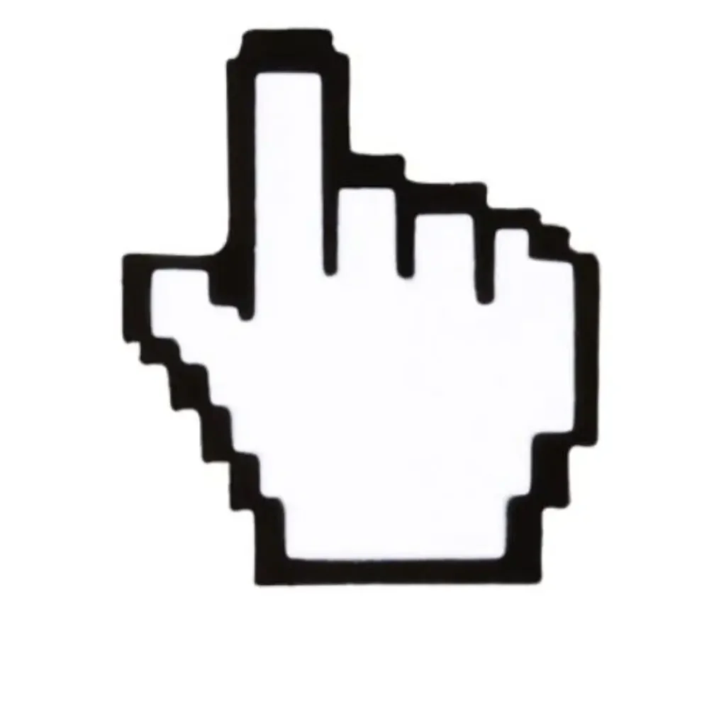Pixelated Facebook Pointer Finger Pin Brooch